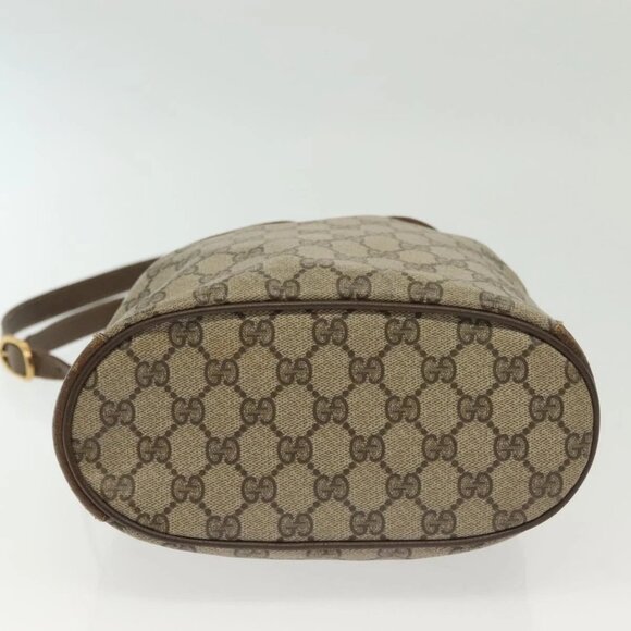 GUCCI GG Supreme Web Sherry Line Bag PVC Beige Gold 72 02 034 Auth 140637 - Picture 7 of 16